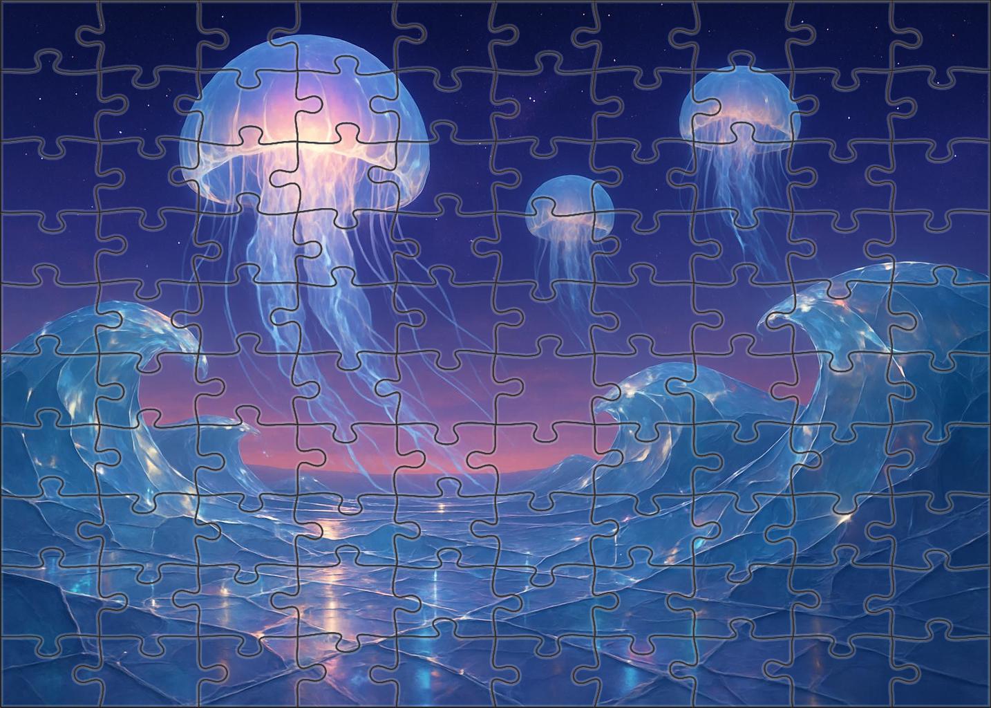 Ethereal Tides Of A Crystal Ocean 300 Piece Puzzle