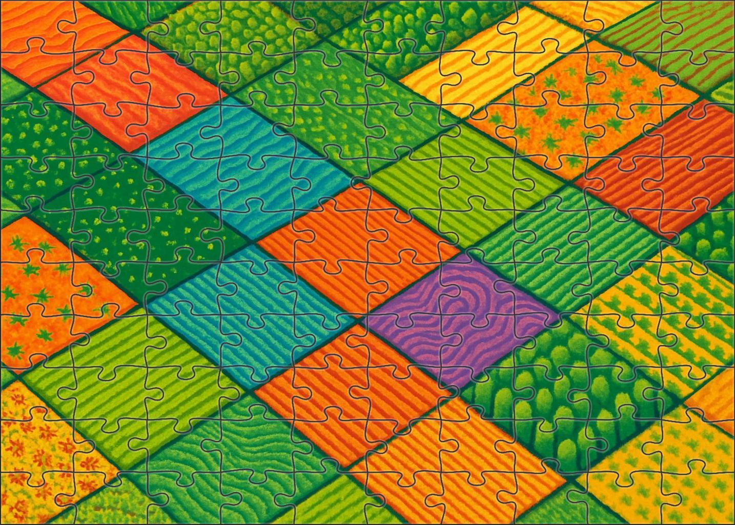 Agricultural Crop Pattern Mosaic 500 Piece Puzzle