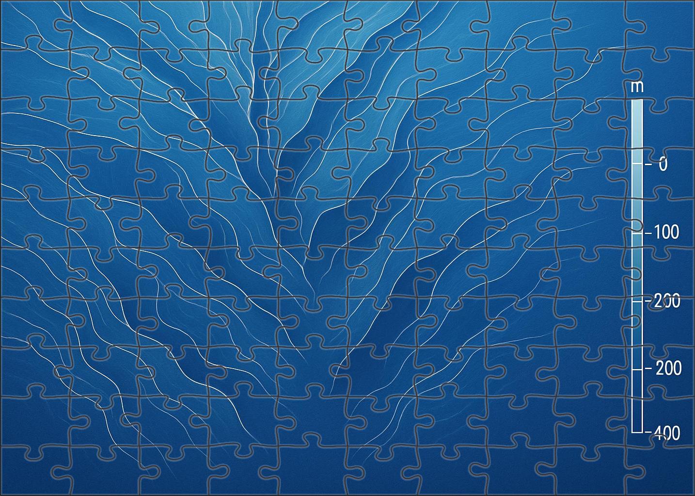Underwater Canyon Relief Map Puzzle For Kids