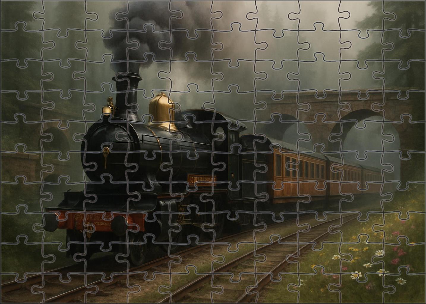 Velvet Stream Steam Locomotive Puzzle For Adults