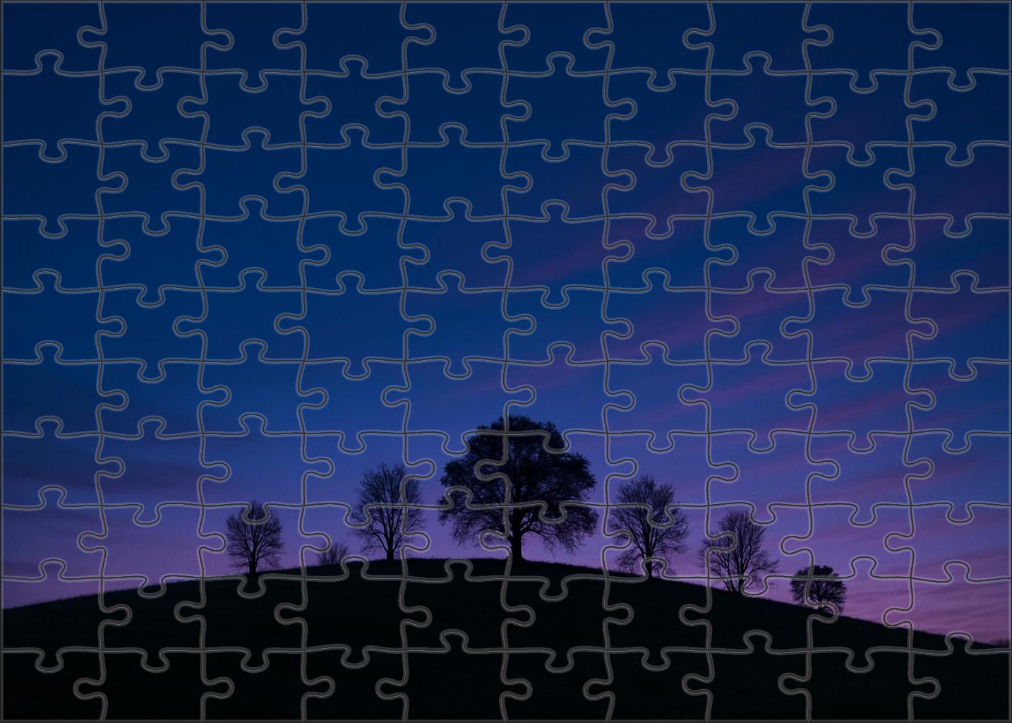 Sapphire Horizon Glow Premium Puzzle Pieces