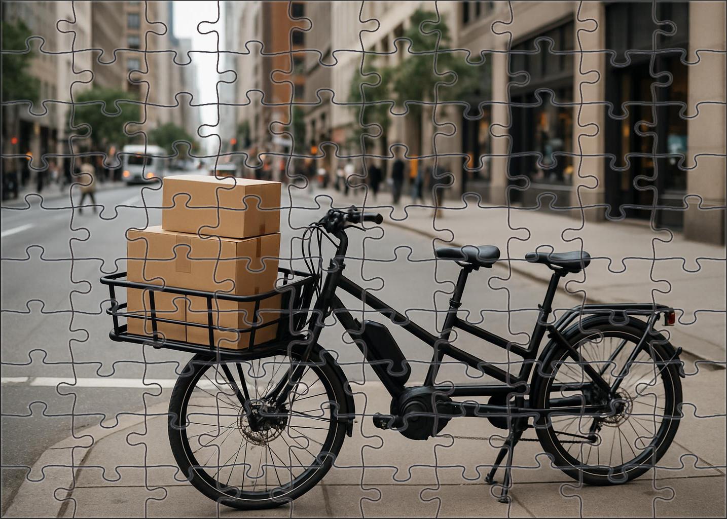 Electric Tandem Cargo Bike Easy Puzzles