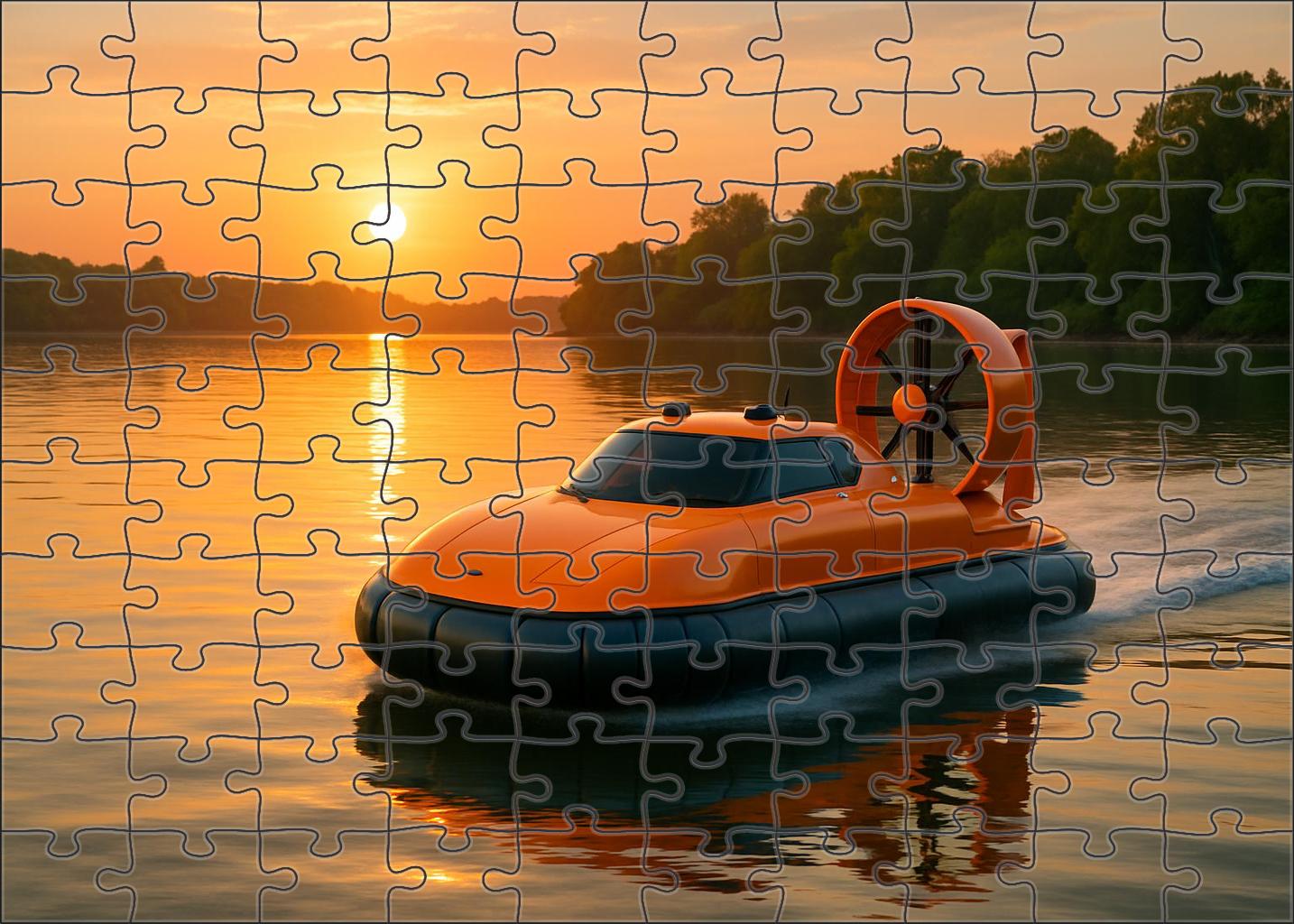 Electric Hovercraft Versatile Craft Gliding Over Land And Water Puzzle For Kids