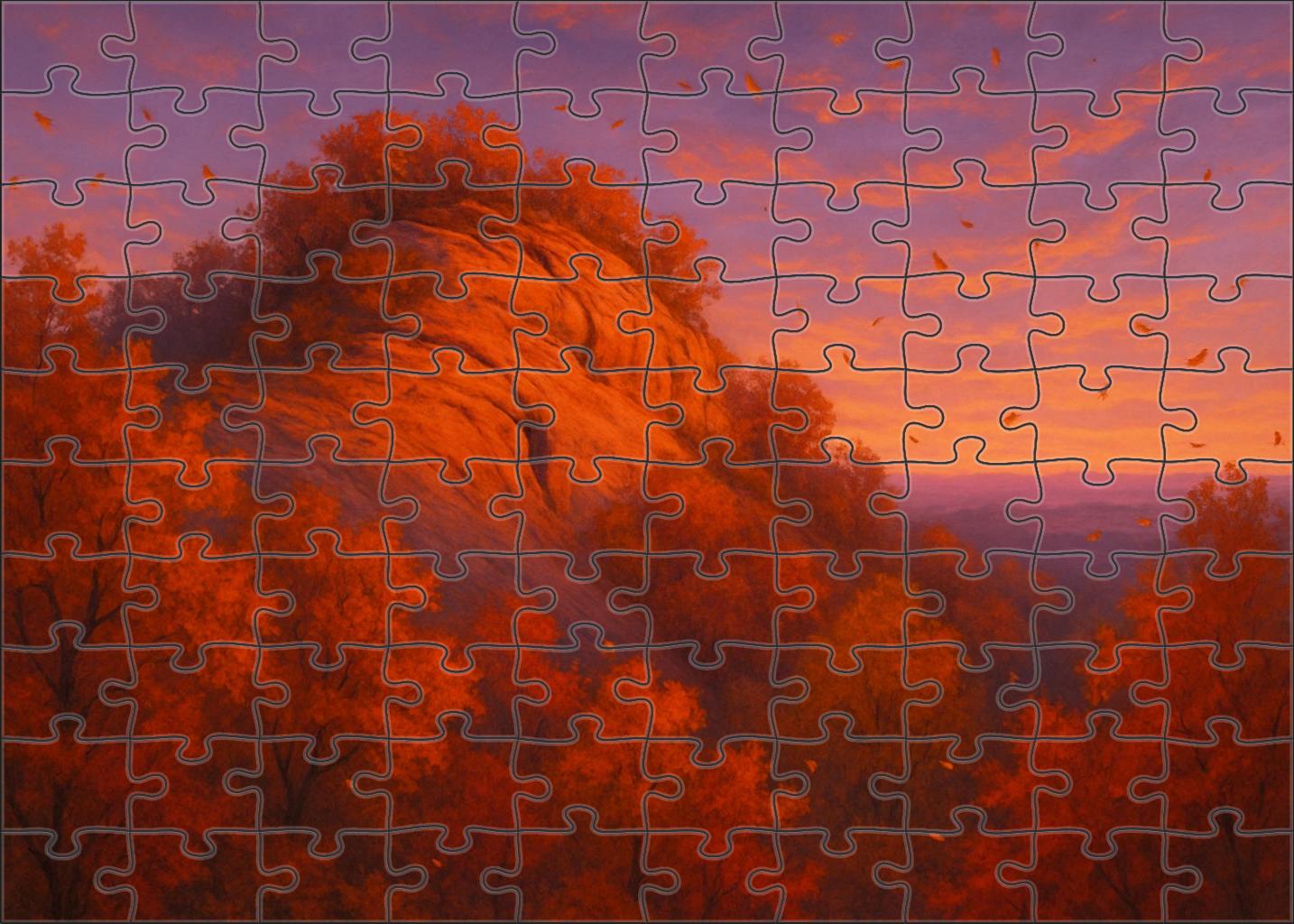 Amber Ridge At Dusk Large Format Puzzle