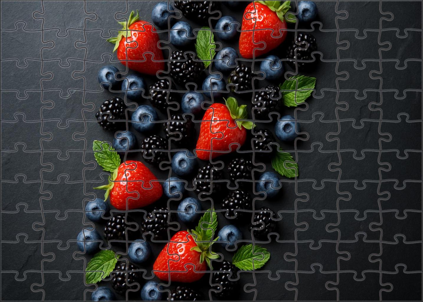 Berry Cascade On Slate 20 Piece Puzzle