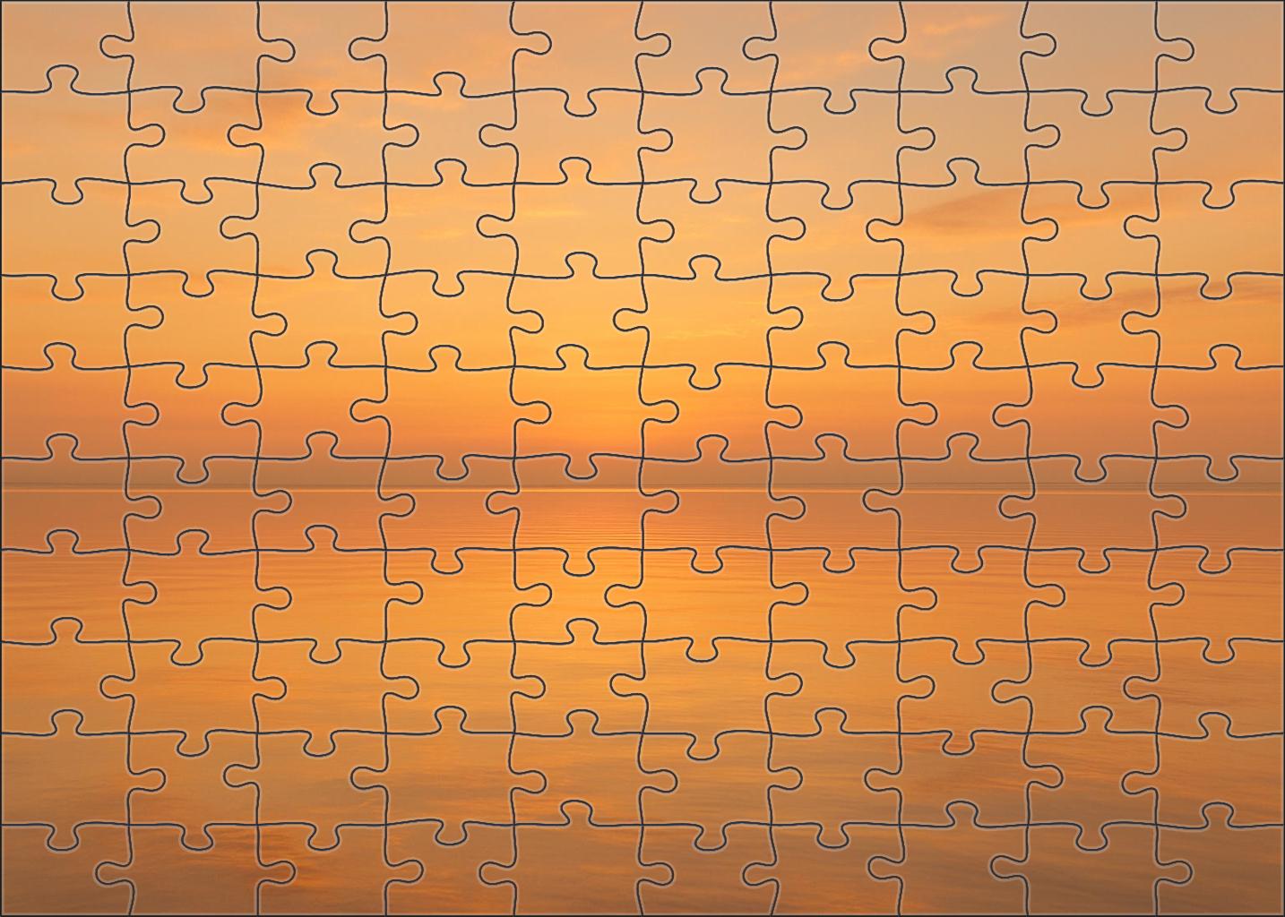 Radiant Apricot Lagoon Family Puzzles