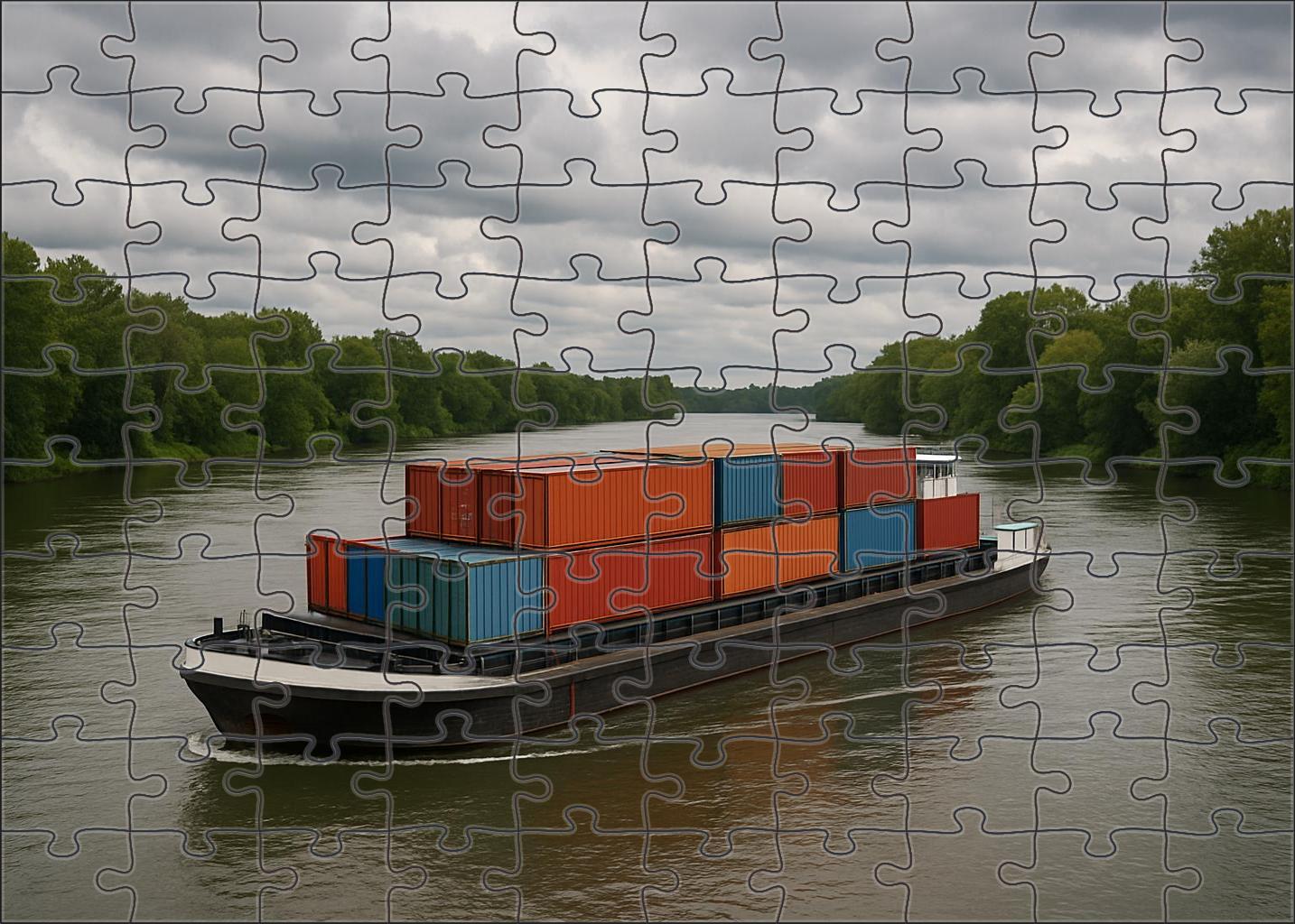 Biofuel-powered River Barge Puzzle For Adults