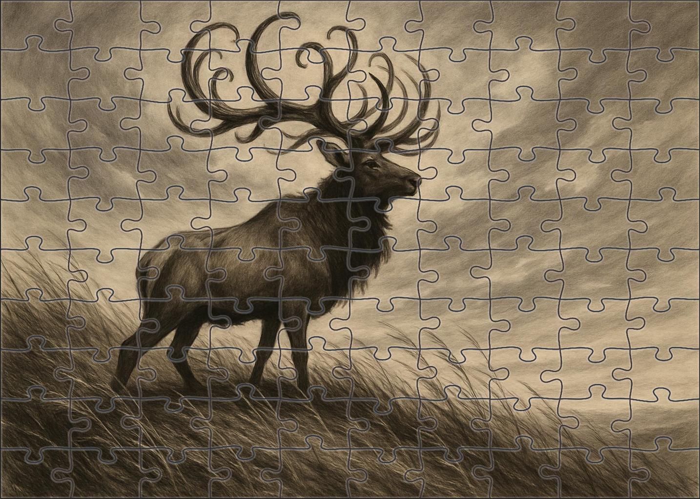 Zephyrmane Elk Gale-riding Horned Giant Of The Open Plains Challenging Puzzles