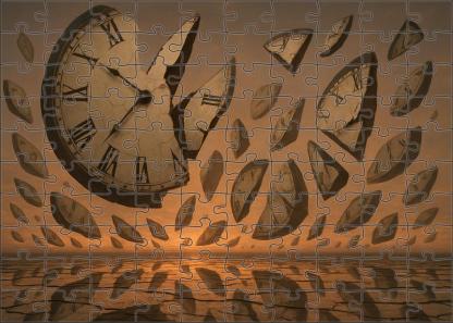 The Horizon Of Shattered Clocks 1000 Piece Puzzle