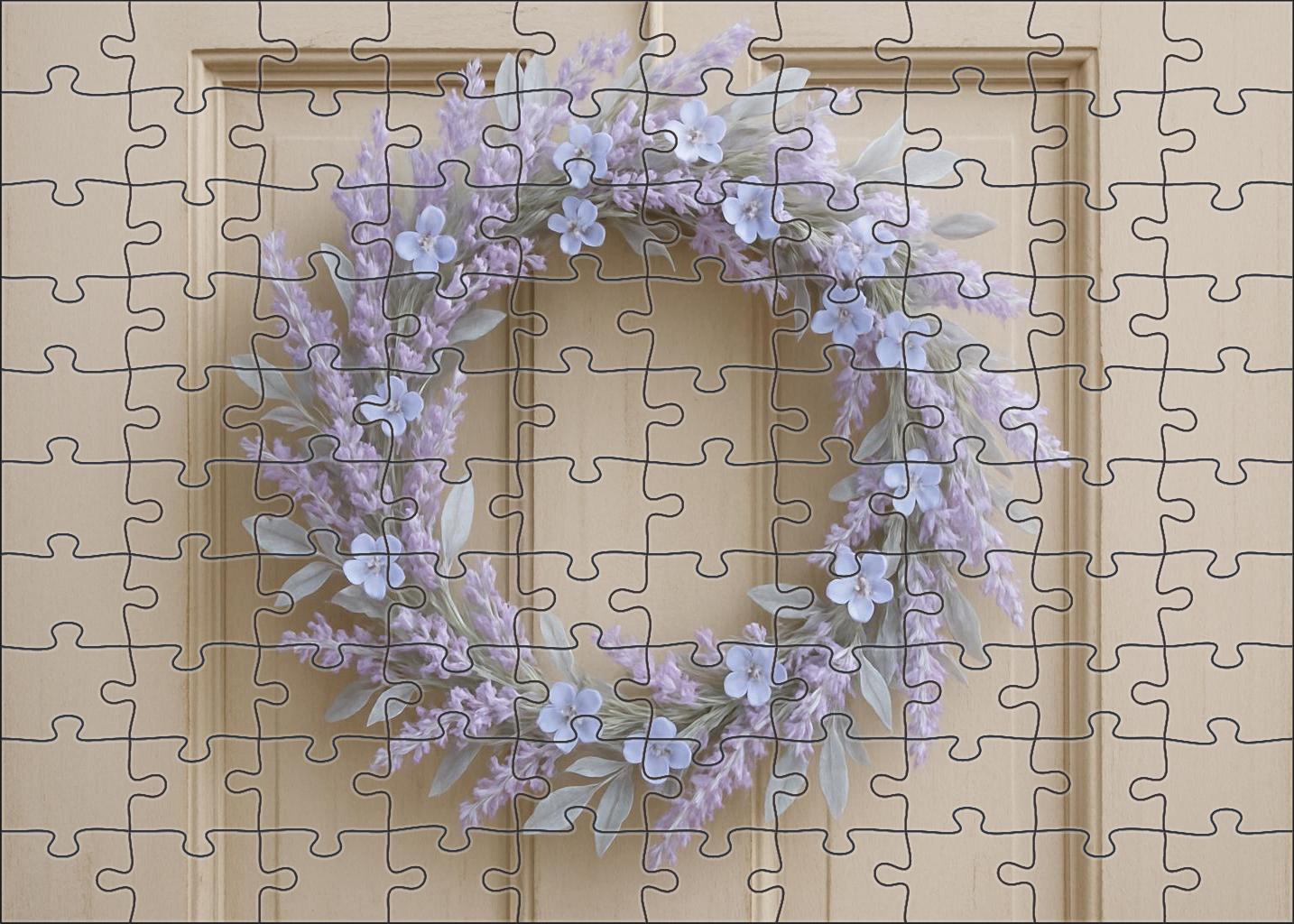 Lavender Breeze Wreath Puzzle Collection