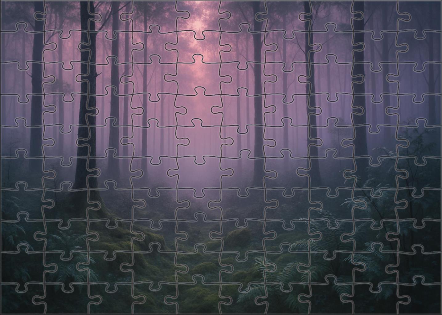 Twilight Mist Wood Unique Puzzle Design