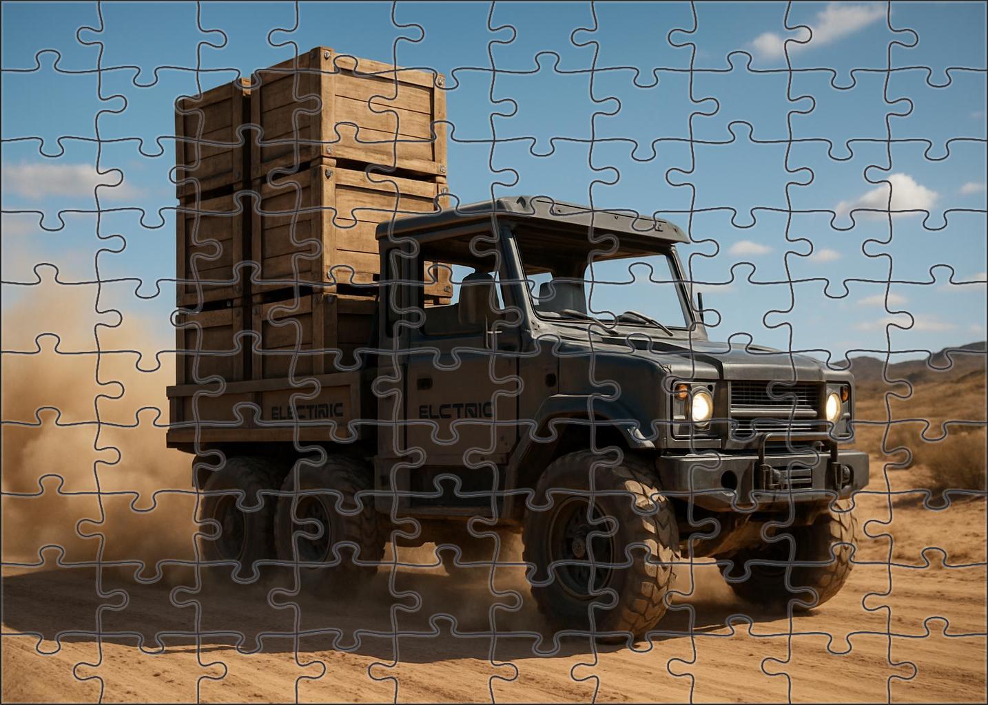 All-terrain Electric Cargo Rover Puzzle For Kids