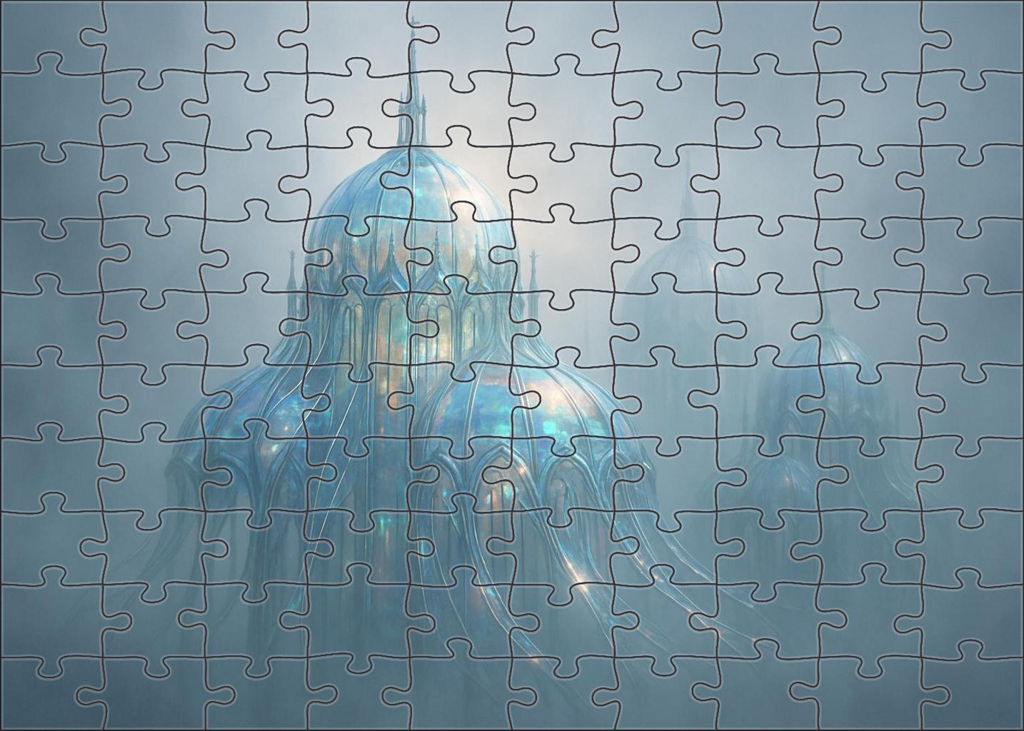 Glass Jellyfish Cathedral 500 Piece Puzzle