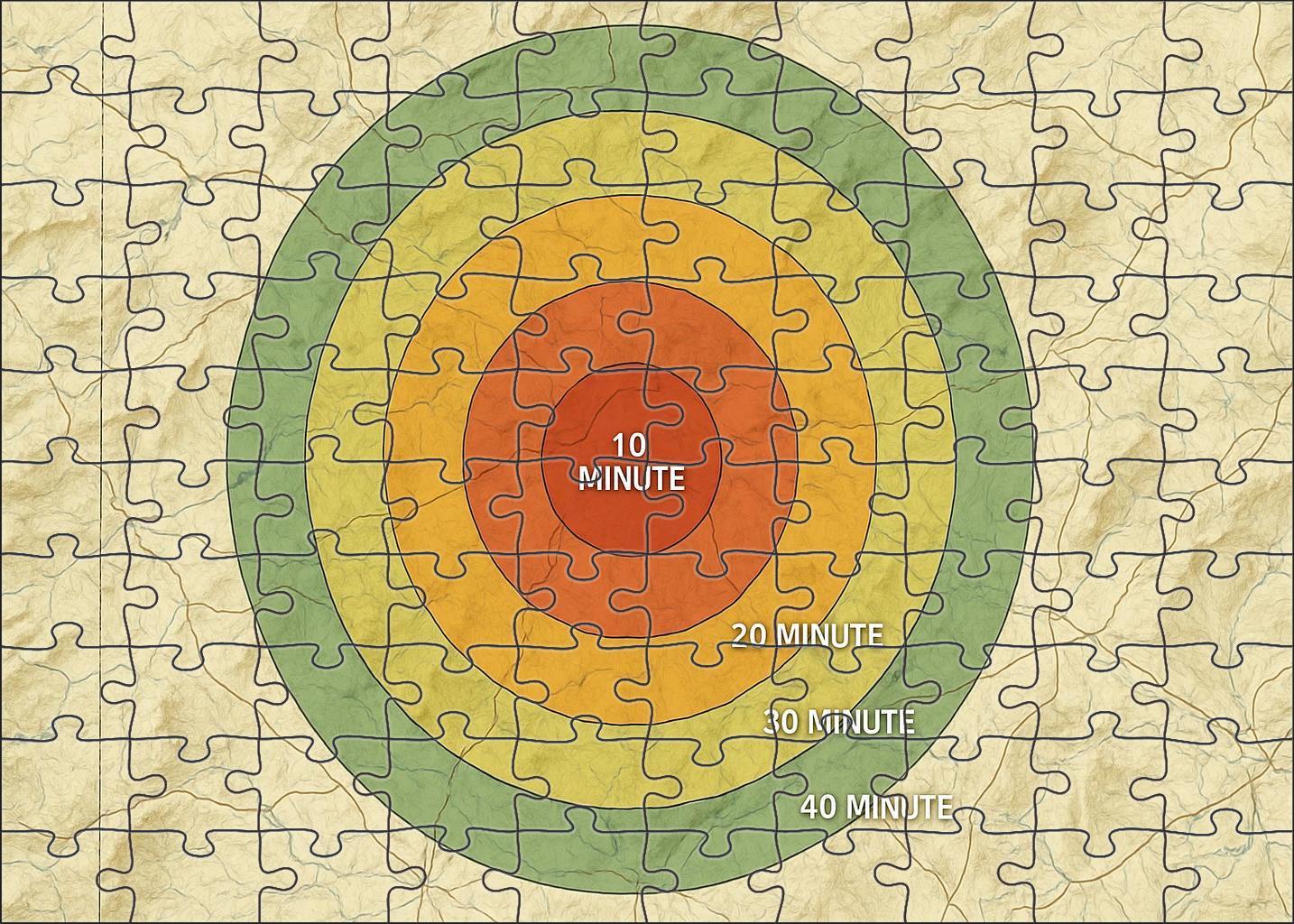 Elevation Isochrone Network Puzzle Collection