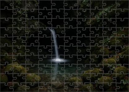 Silver Ribbon Grotto Custom Jigsaw Puzzle