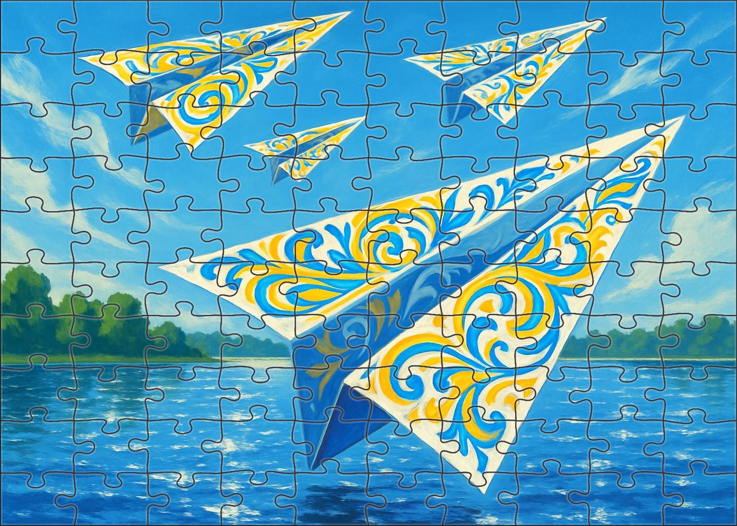 Paper Plane Regatta Large Format Puzzle