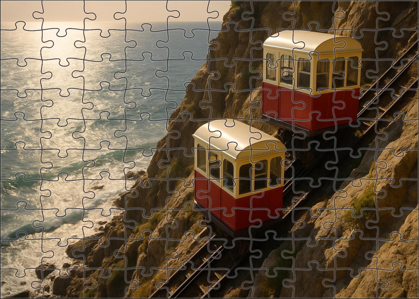 Sunset Coastal Funicular 300 Piece Puzzle