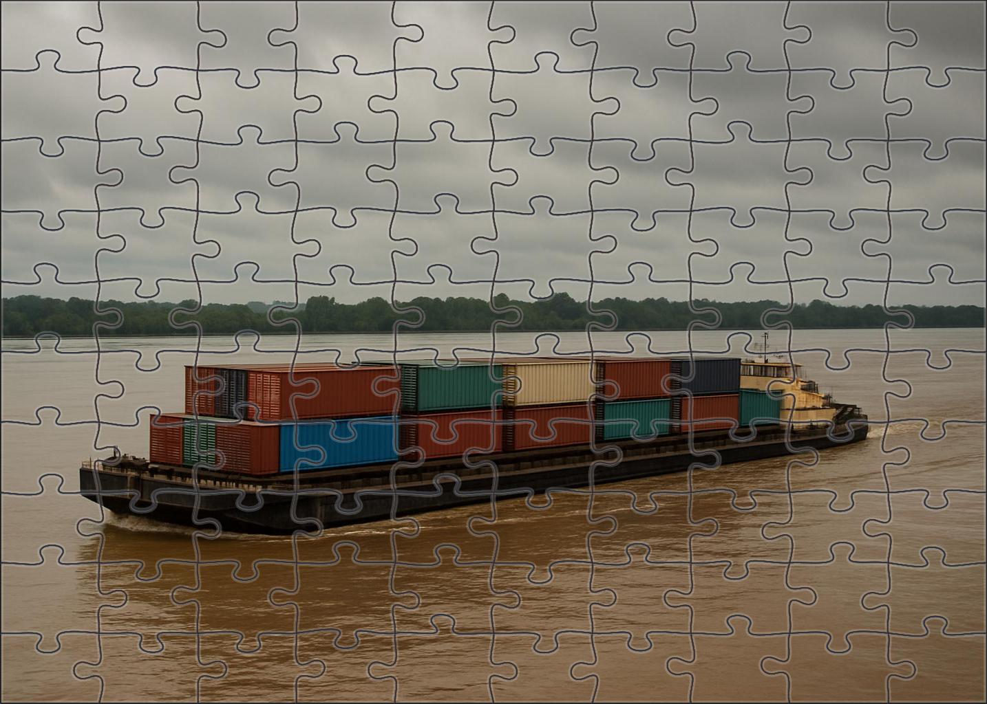 Biomass-powered River Barge Easy Puzzles