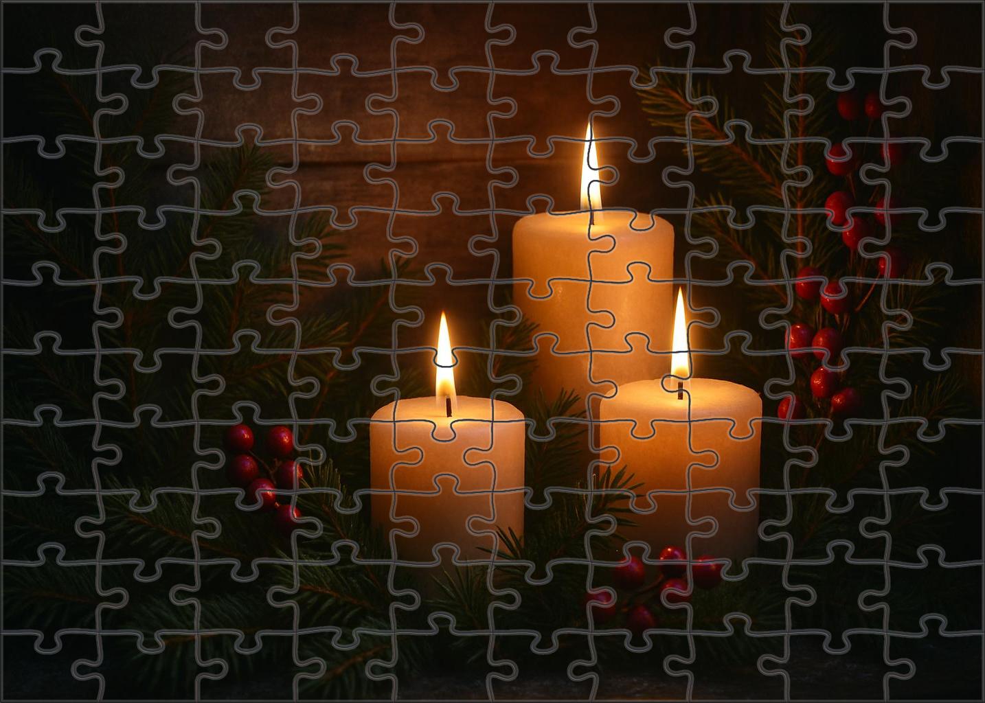 Candlelit Evergreen Nook 1000 Piece Puzzle