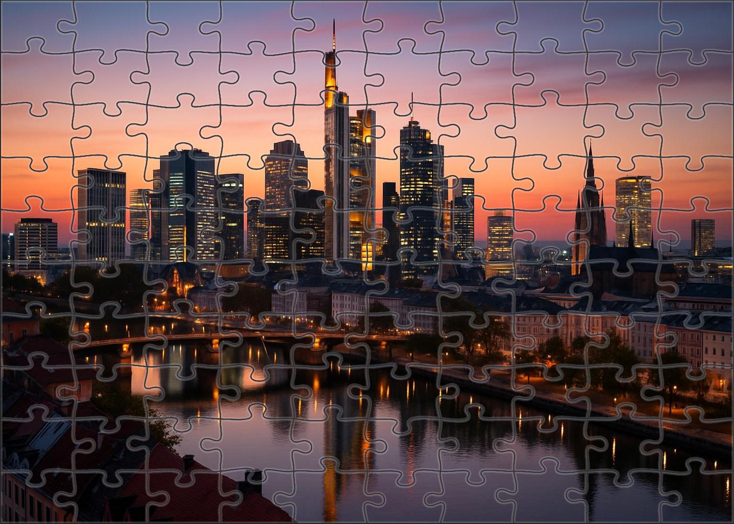 Frankfurt Skyline Germanys Leading Financial District And One Of Europes Most Prominent High-rise Clusters 200 Piece Puzzle