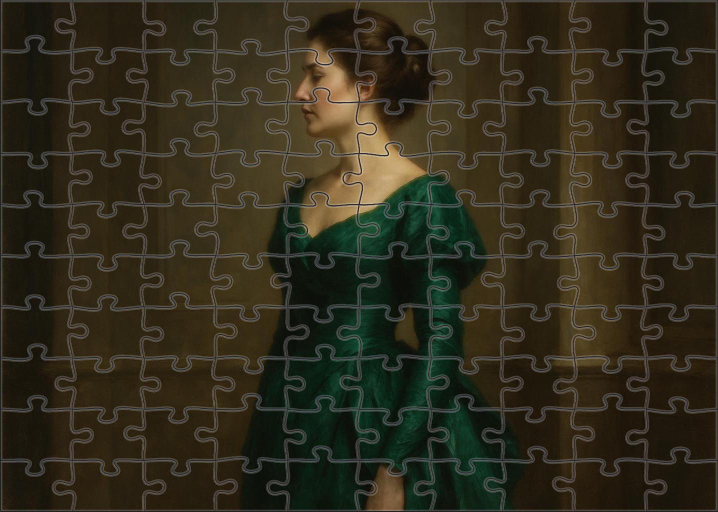 Lady In A Green Dress 200 Piece Puzzle