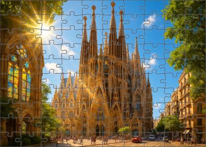 Sagrada Familia Barcelona Spain Acknowledged By 8190 Worldwide For Its Intricate Unfinished Grandeur Unique Puzzle Design
