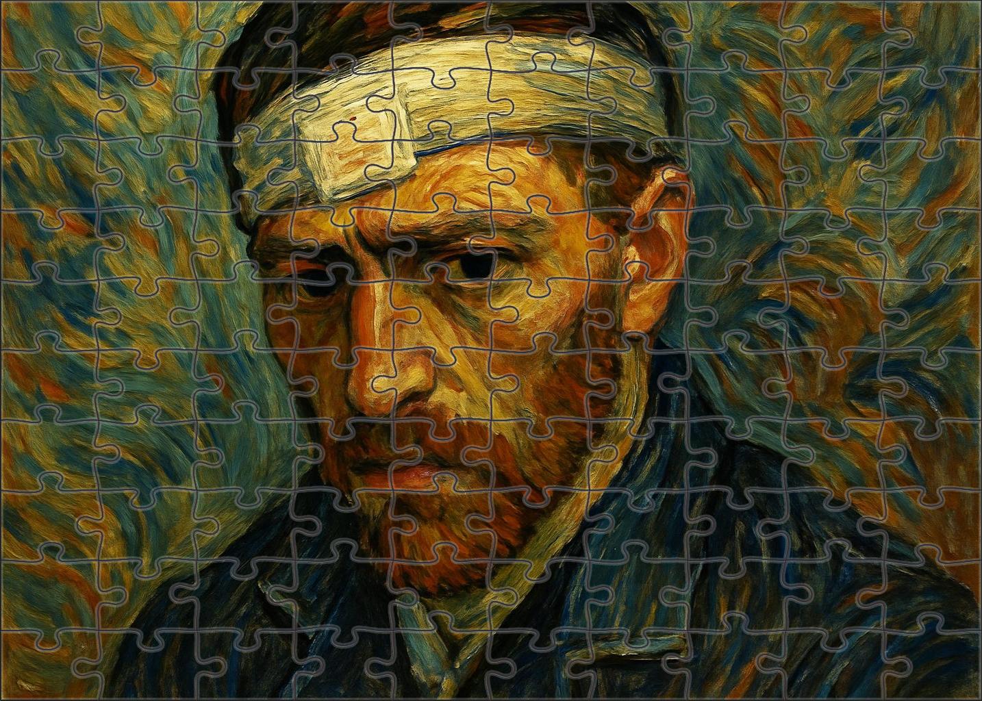 Self-portrait With Bandaged Ear Puzzle For Kids