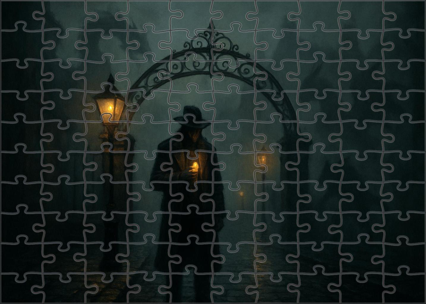 Fantasy Noir Underworld Mystical Crime And Shadowy Deals Custom Jigsaw Puzzle