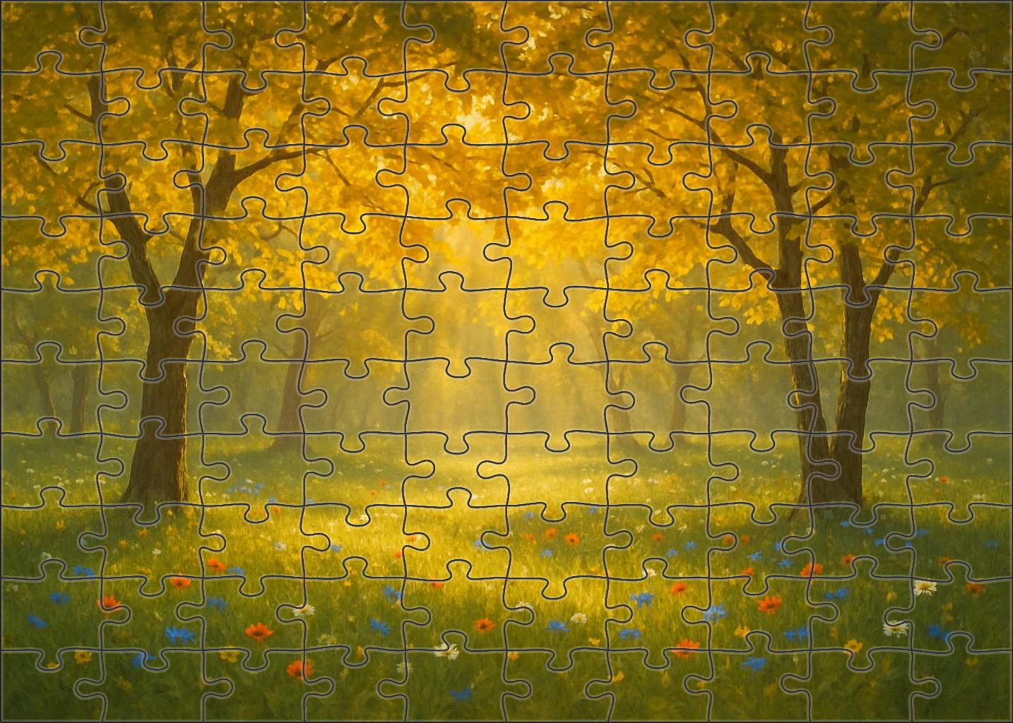 Golden Afternoon Grove Easy Puzzles