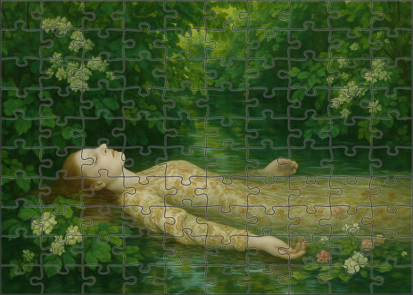 Ophelia By The Brook Premium Puzzle Pieces