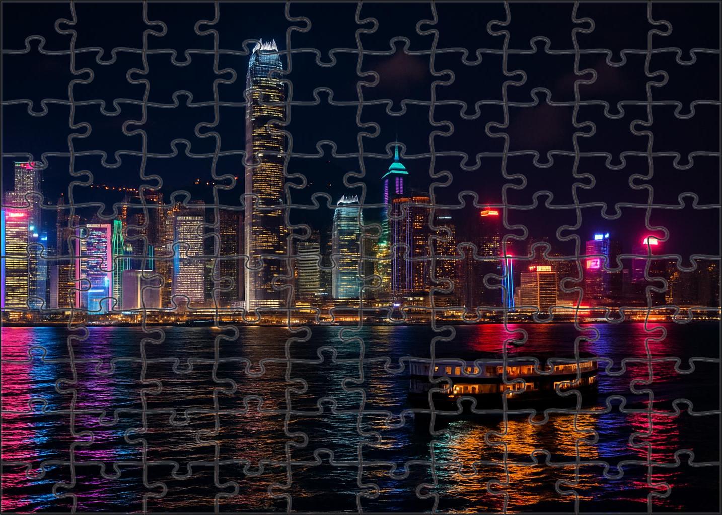Hong Kong Island Skyline Frequently Ranked As The Worlds Most Photographed Urban Silhouette 200 Piece Puzzle