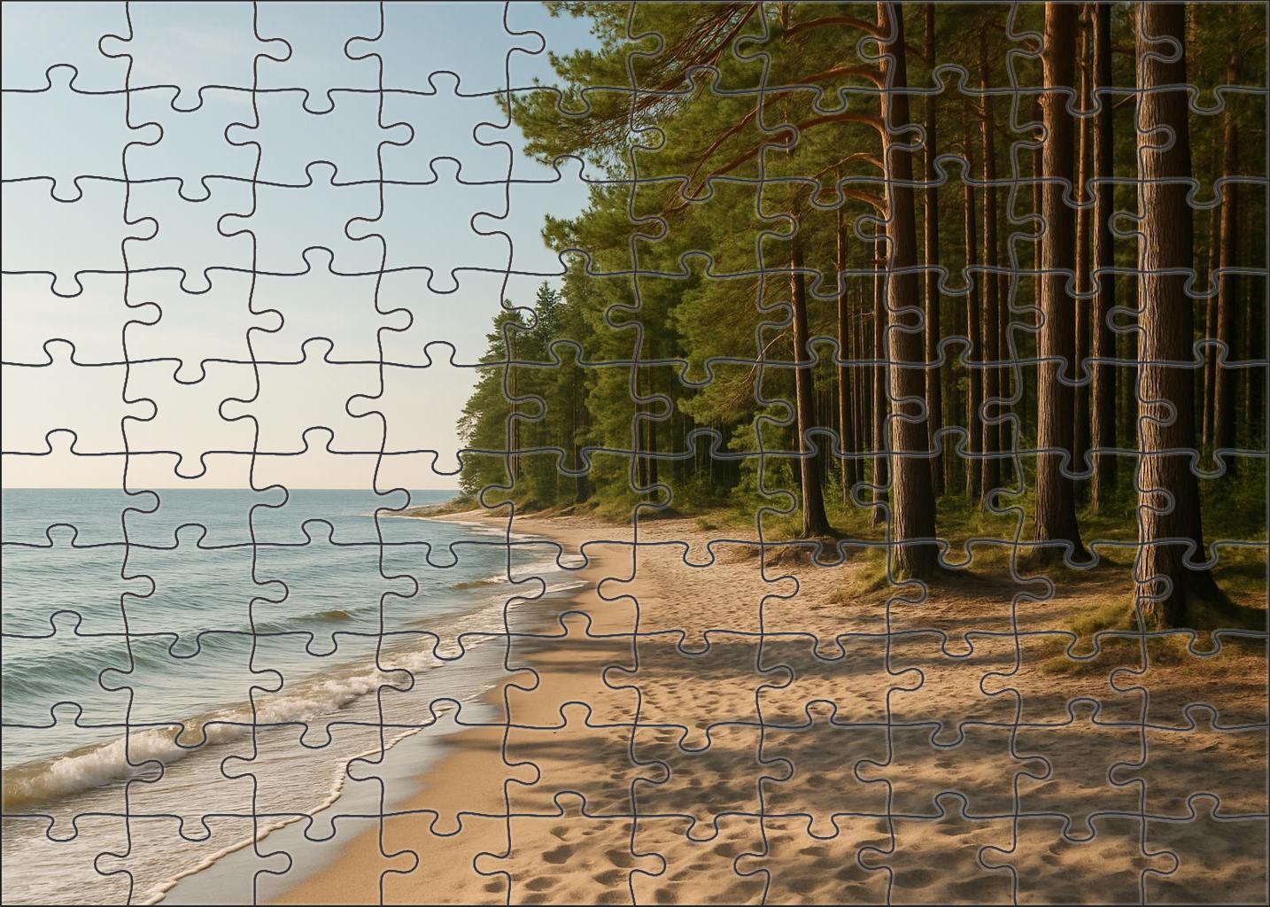 Secluded Pine Beach Mini Puzzle