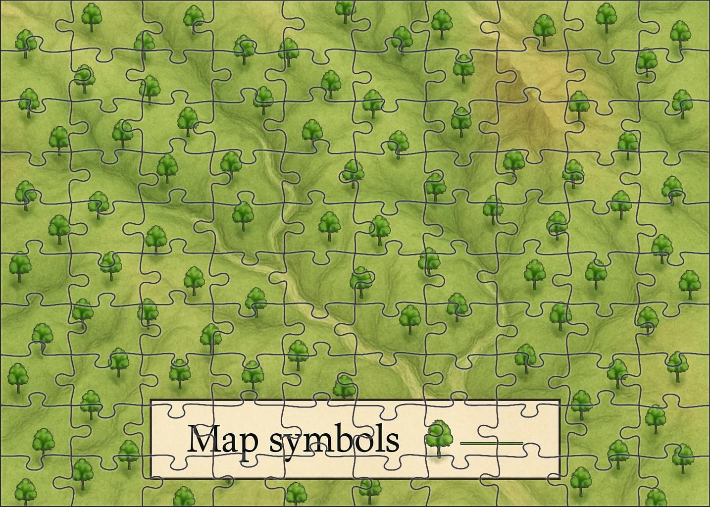 Vegetation Gradient Spectrum Map Large Format Puzzle