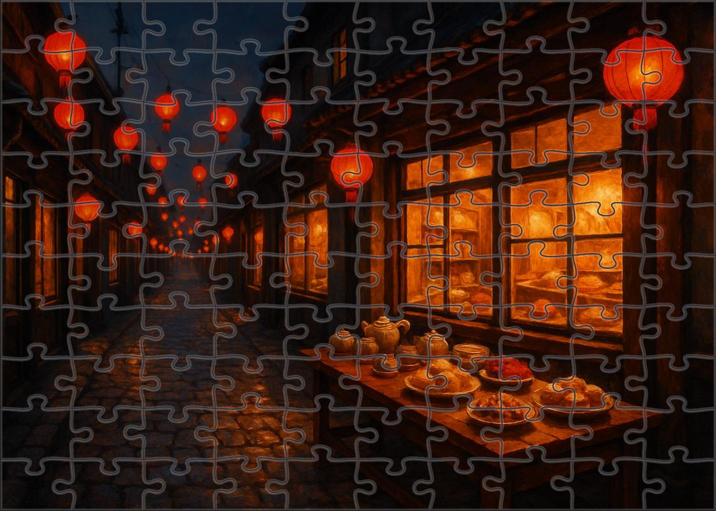 Crimson Twilight Festival Puzzle For Adults