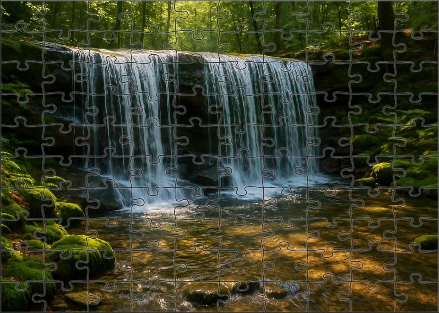 Sunlit Granite Curtain Large Format Puzzle