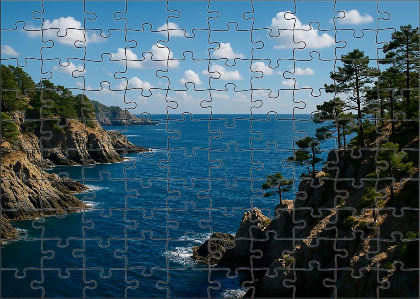 Azure Ocean Headland Challenging Puzzles