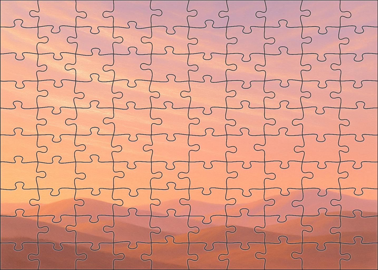 Peach Horizon Cascade 1000 Piece Puzzle