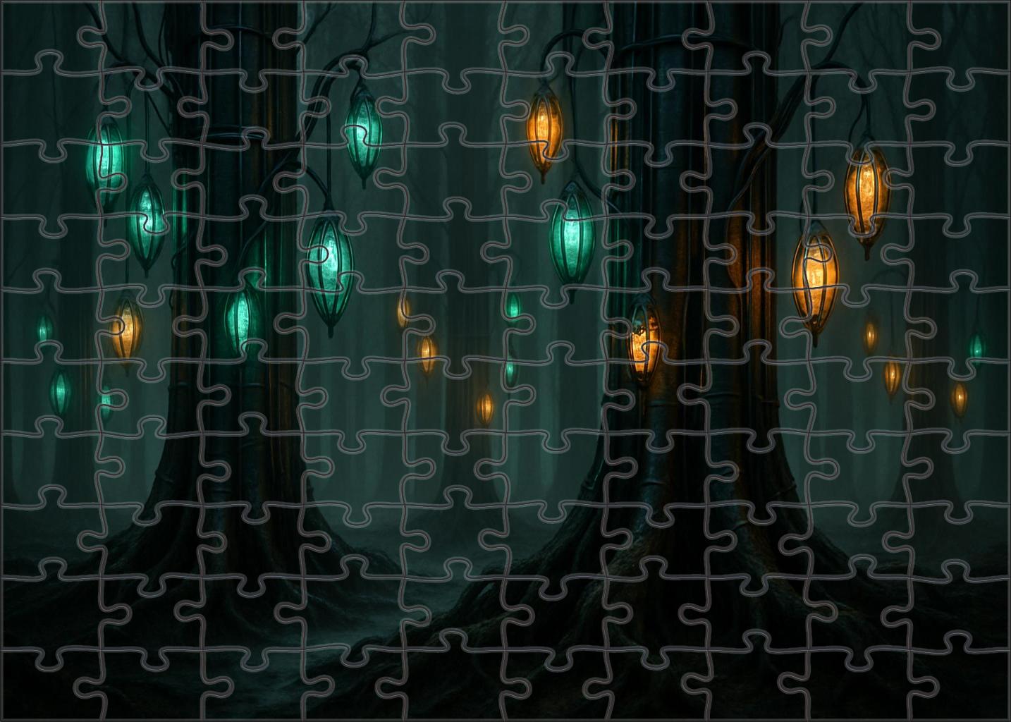 The Whispering Lantern Forest Puzzle For Adults