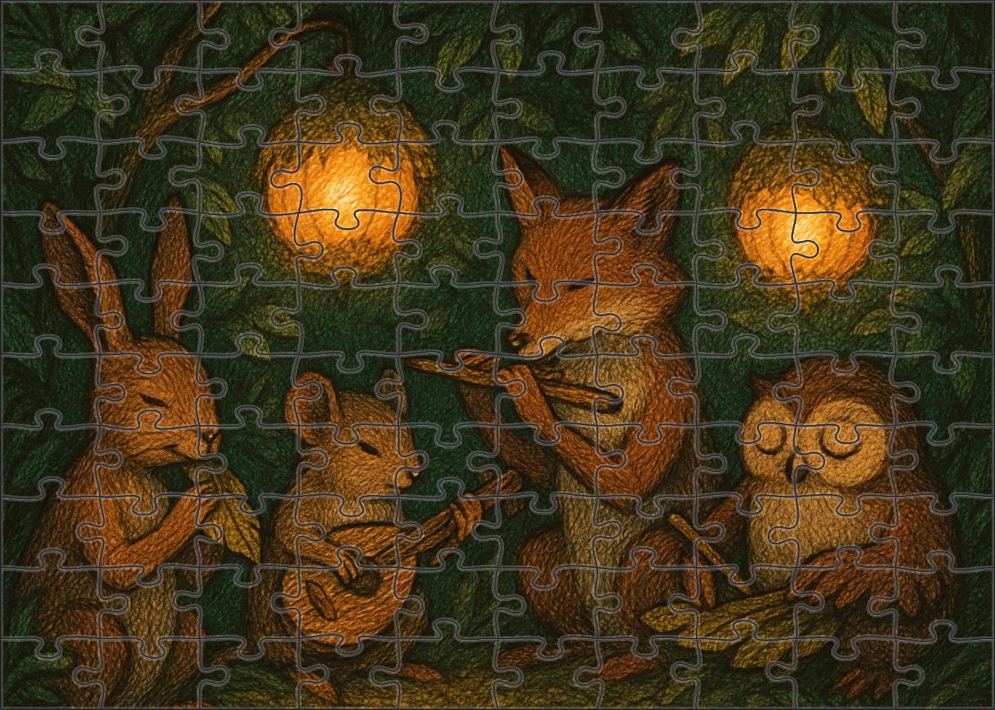 Moss Lantern Forest Orchestra 500 Piece Puzzle