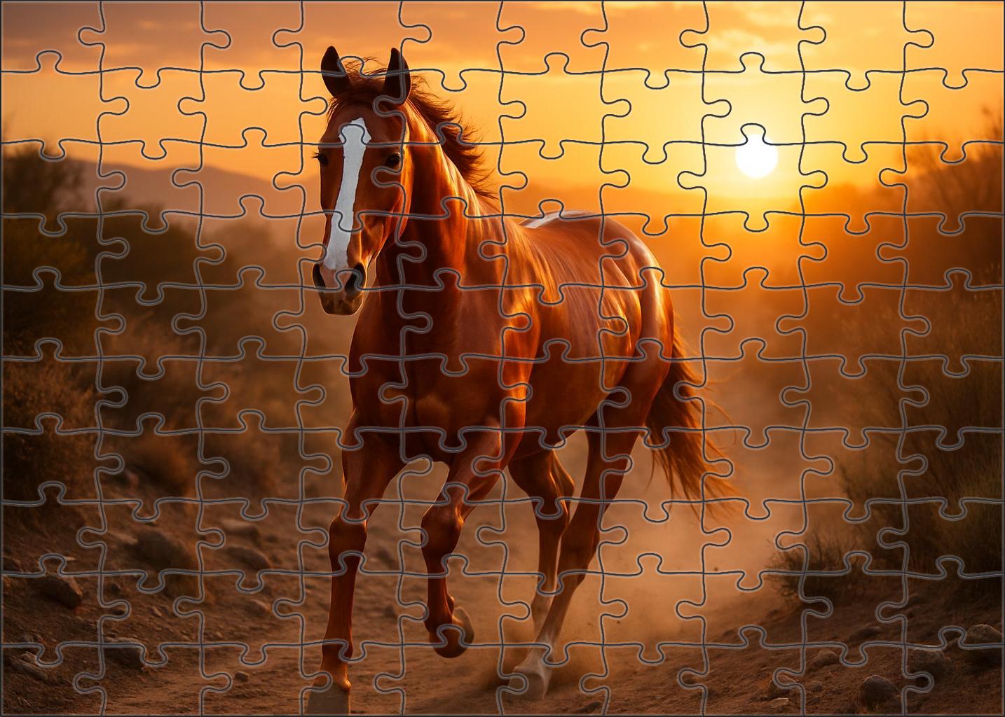 Copper Blaze Endurance Gelding Radiant Sorrel With Resilient Heart Puzzle Collection