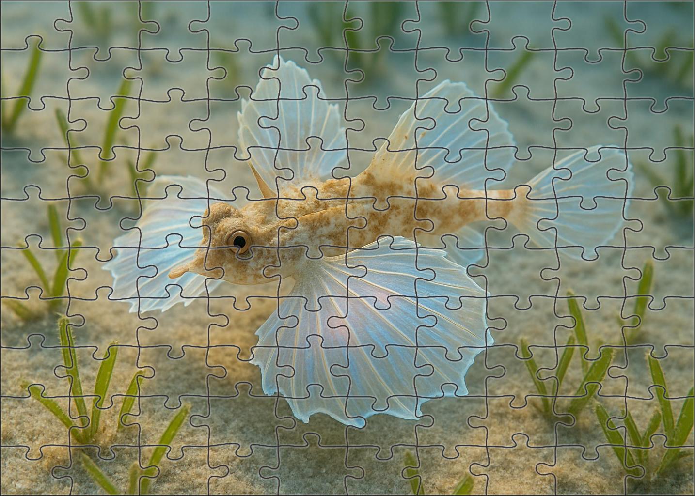 Opaline Sea Moth Flattened Winged Surface Skimmer Puzzle Fun
