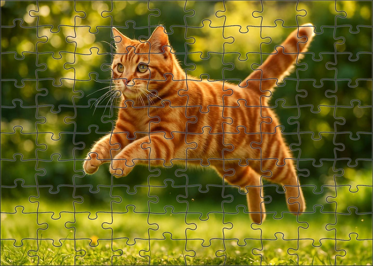 Copper Twister Spiraled Red Tabby With Spirited Charm Premium Puzzle Pieces