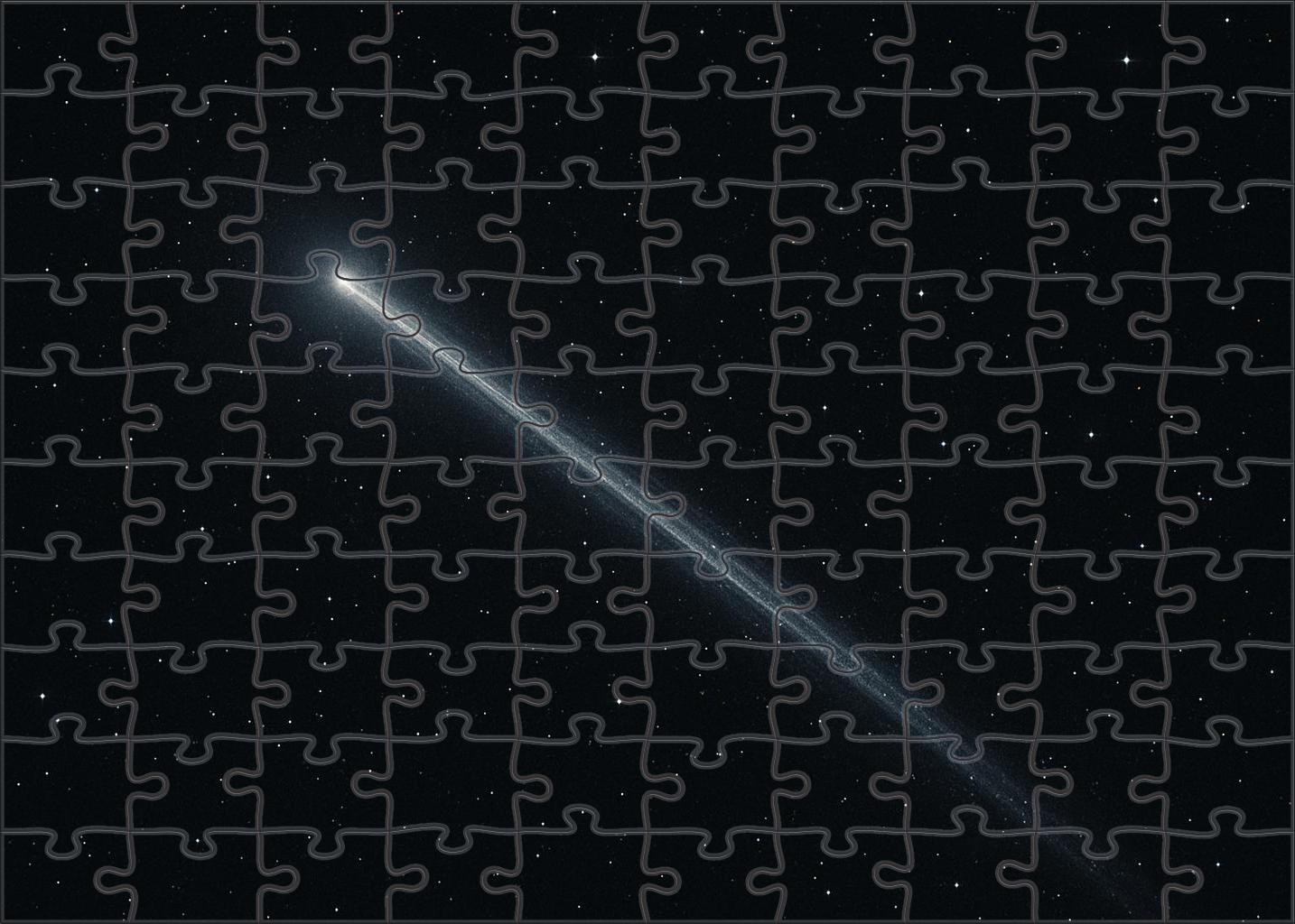 Silver Frosted Comet Tail Custom Jigsaw Puzzle