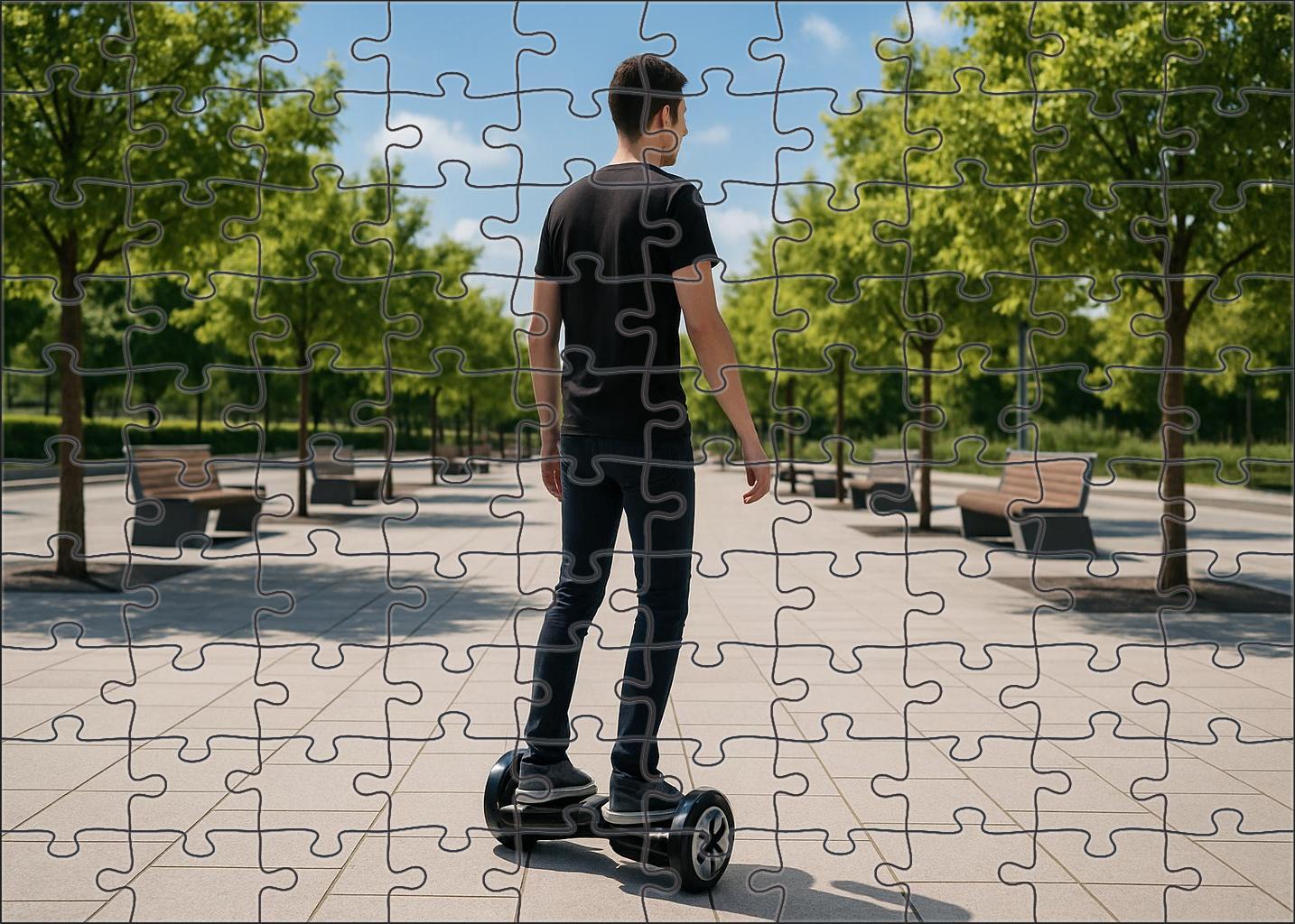 Battery-electric Hoverboard Scooter 50 Piece Puzzle