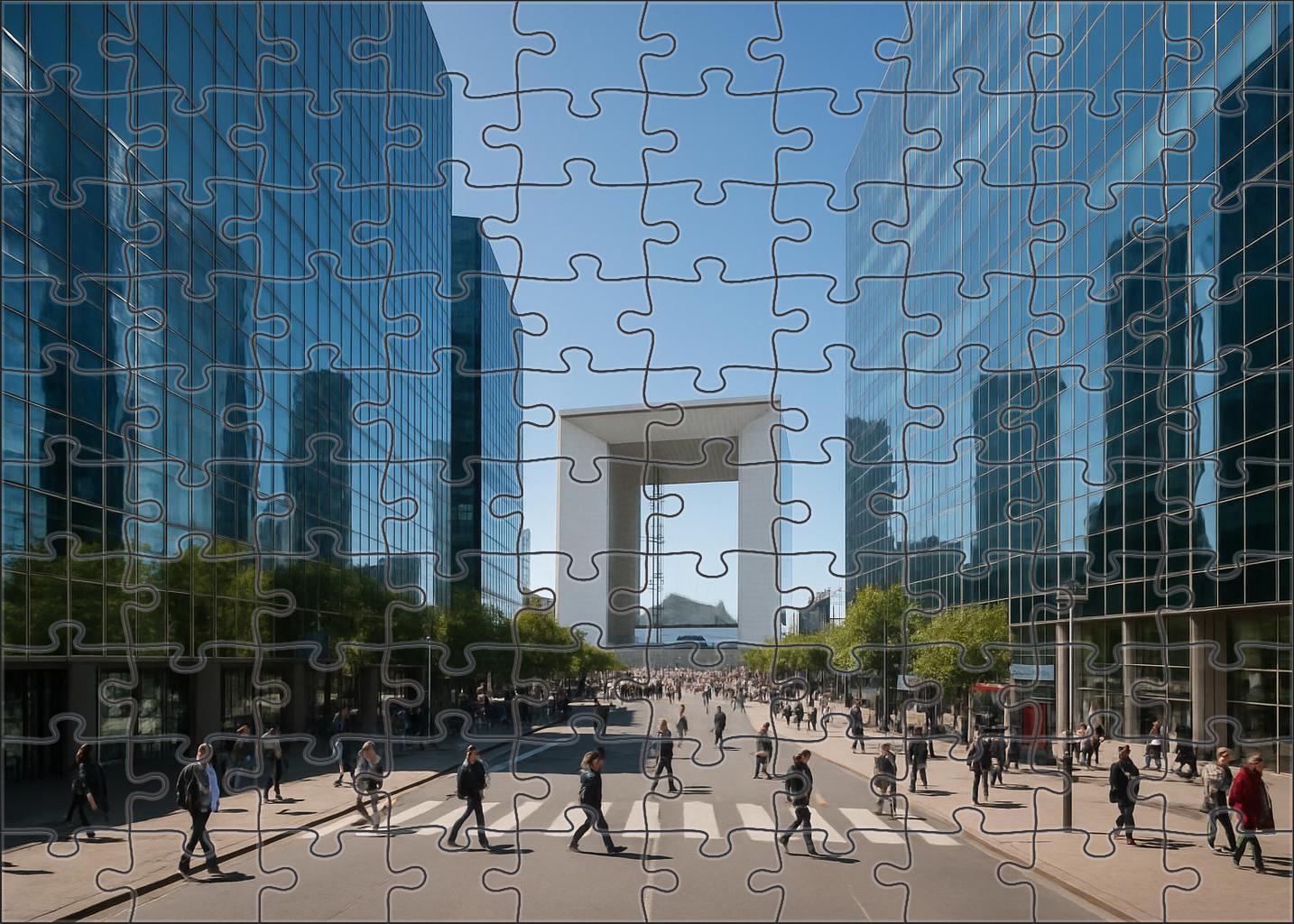 Paris La Dfense Skyline Europes Premier Business District Featuring The Grande Arche Family Puzzles