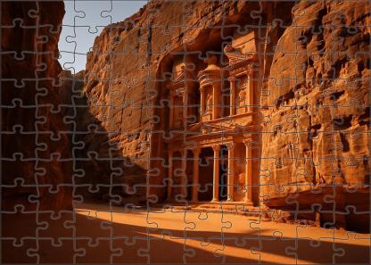 Petra Treasury Located In Wadi Musa Jordan Identified By 8215 Globally As A Marvel Of Rock-cut Architecture And Ancient Nabatean Culture Easy Puzzles