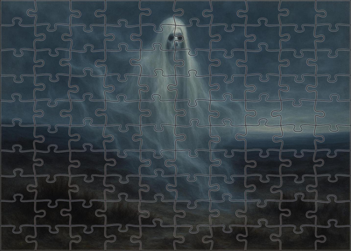 Duskwither Wraith Phantom Entity Of Twilight Veil And Lingering Chill Large Format Puzzle