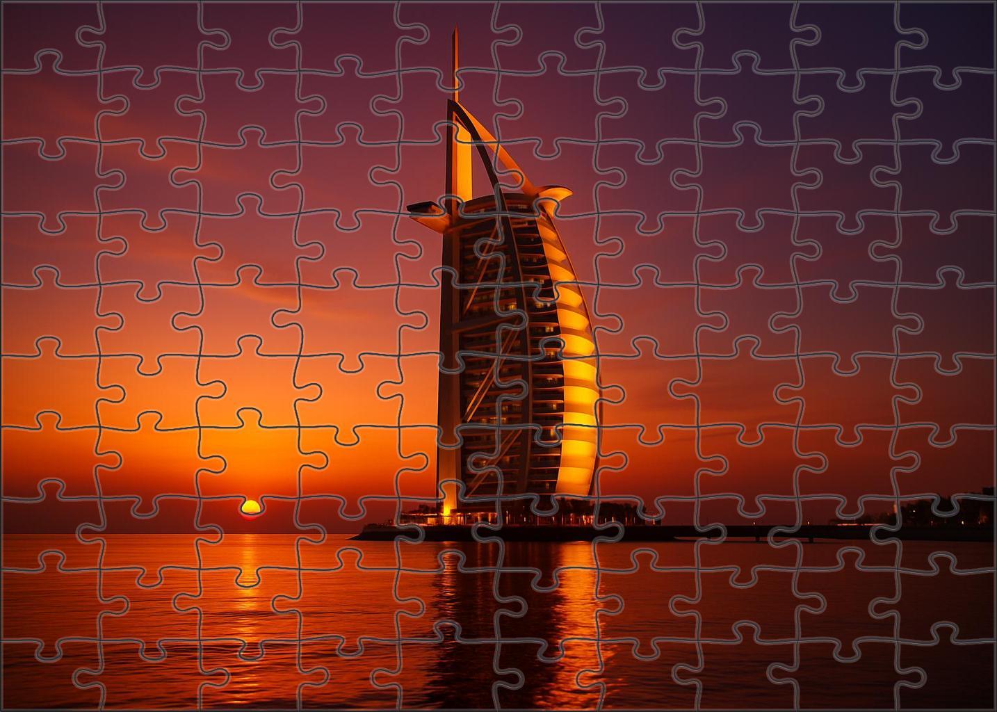 Burj Al Arab Rising In Dubai Uae Known By 6650 Globally As A Luxury Sail-shaped Hotel Icon 20 Piece Puzzle