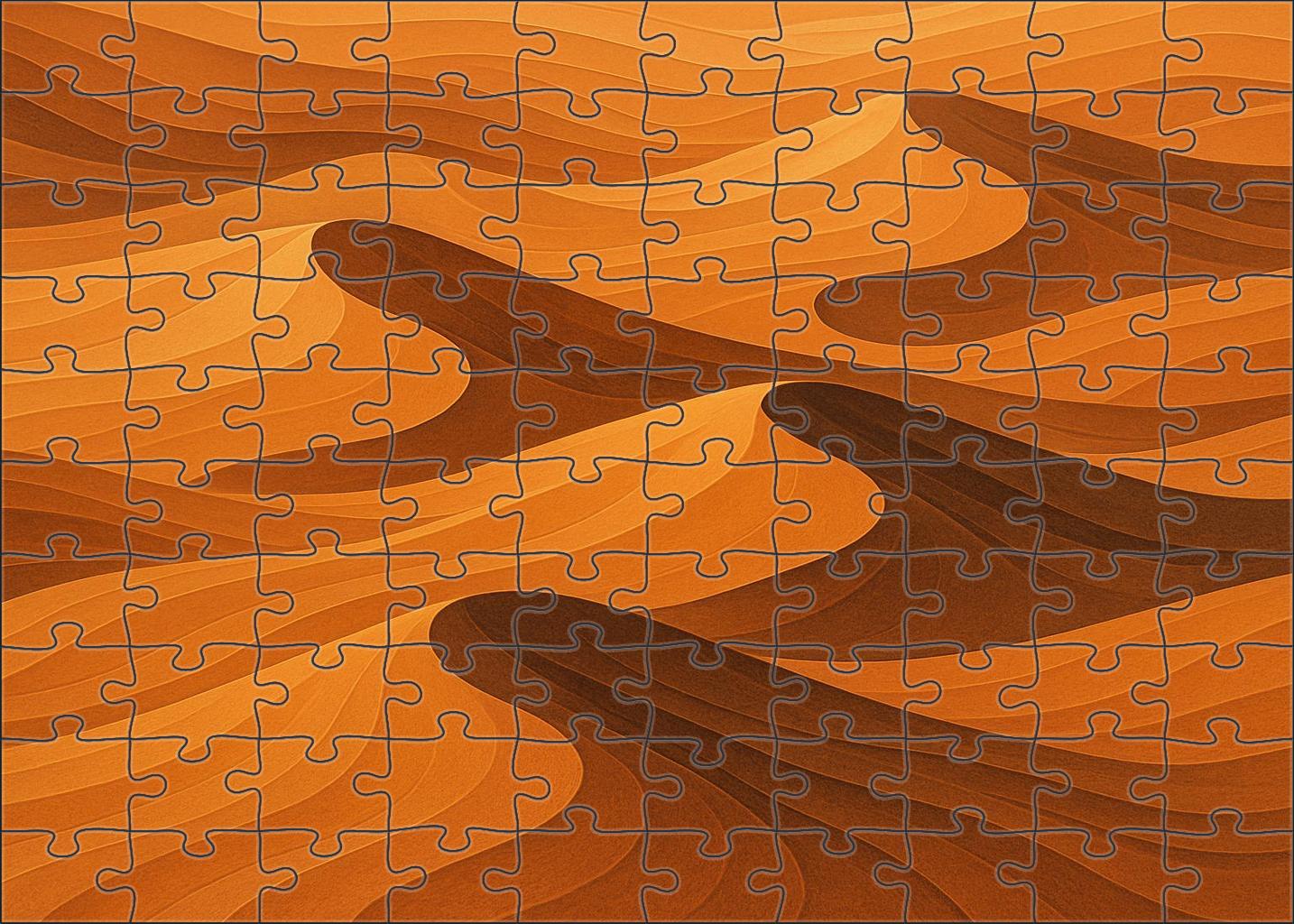 Undulating Dune Field Map 500 Piece Puzzle