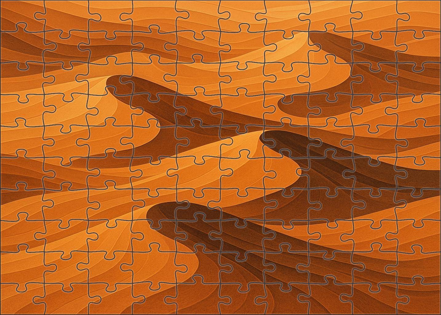 Undulating Dune Field Map 500 Piece Puzzle